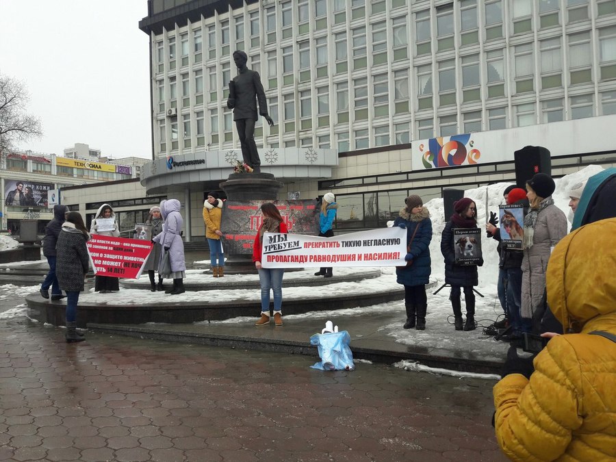 В Перми прошел митинг в защиту животных